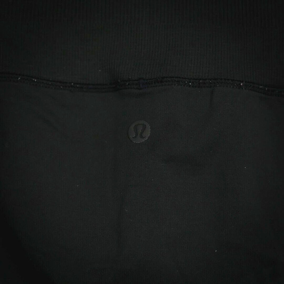 Lululemon Size 8 Black In the Flow Crop Cropped Length Pull On Active Leggings - Picture 3 of 6
